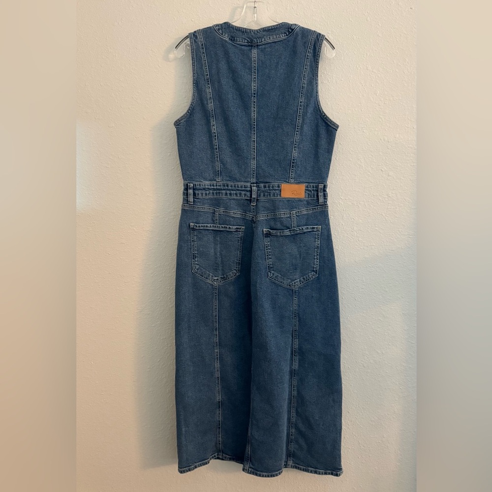 Rails Westwood Denim Midi Dress Blue Stone Wash size XL - Picture 5 of 15